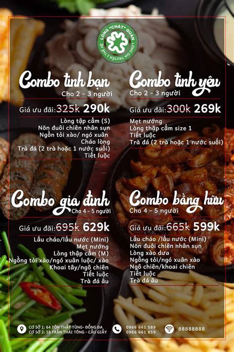 Cập nhật chút menu cho cả nhà lựa chọn .